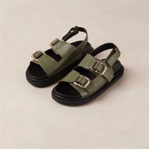 Alohas Harper - Green Leather Sandals